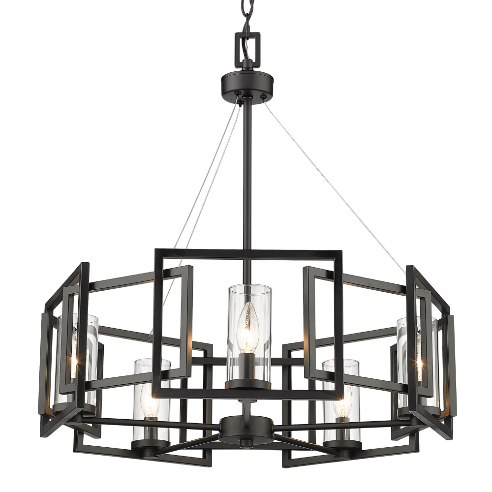Golden Lighting Marco 5-light Chandelier in Matte Black